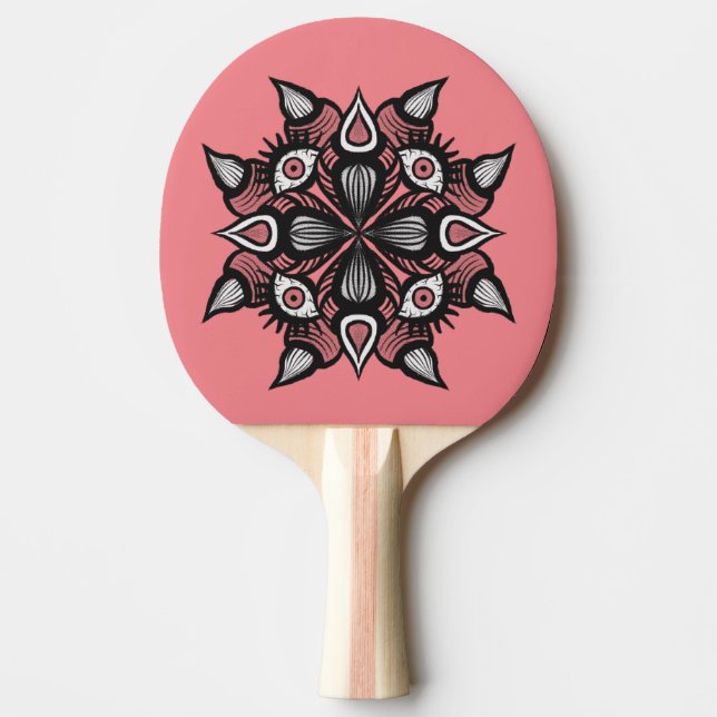 Raquete De Ping Pong Design Gótico de Bruxa de de Pastel - Monstro Rosa (Frente)