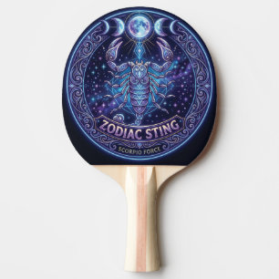 Raquete De Ping Pong Design Gráfico Celestial de Escorpião Zodíaco Stin