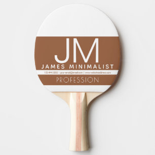 Raquete De Ping Pong Design Minimalista Profissional Moderno Marrom e