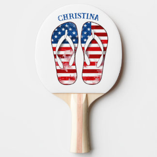 Raquete de Ping Pong - Design Patriótico de Flip F