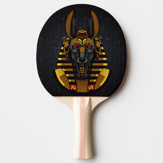 Raquete De Ping Pong Deus Egípcio Anubis Ping Pong Paddle (Frente)