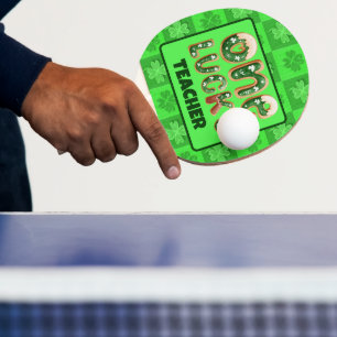 Raquete De Ping Pong Dia de São Patrício Vintage Personalizado Um Profe