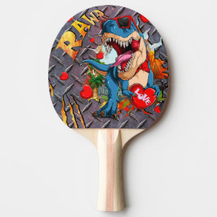 Raquete De Ping Pong Dinossaur T Rex Love