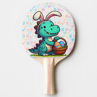 Raquete De Ping Pong Dinossauro coelhinho da Páscoa fofo