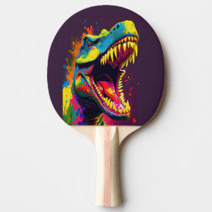 Raquete De Ping Pong Dinossauro Roxo T Rex Jussica