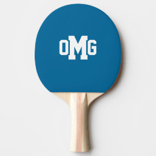Raquete de ping pong do monograma do esporte