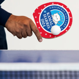 Raquete De Ping Pong Dona de Gato sem Filhos para Kamala Harris