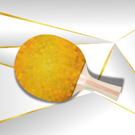 Raquete De Ping Pong Dourada Arte Pixel |