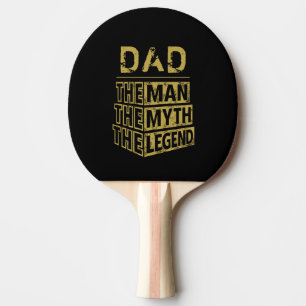 Raquete De Ping Pong Dourado Nome Personalizado O Homem O Mito A Legend