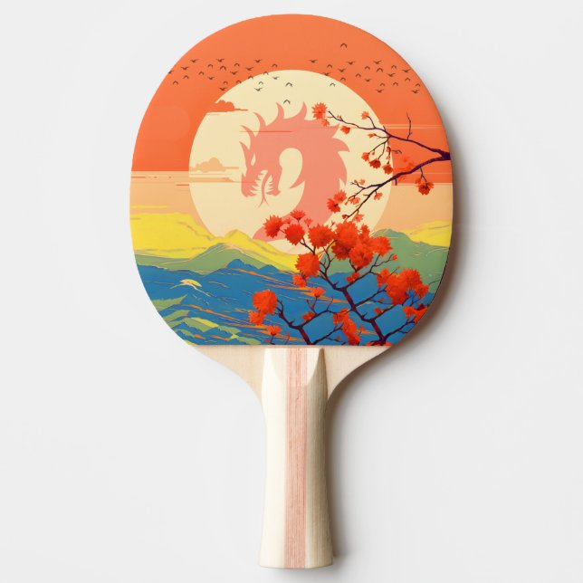 RAQUETE DE PING PONG DRAGÃO DA MONTANHA FLOR NATUREZA (Frente)