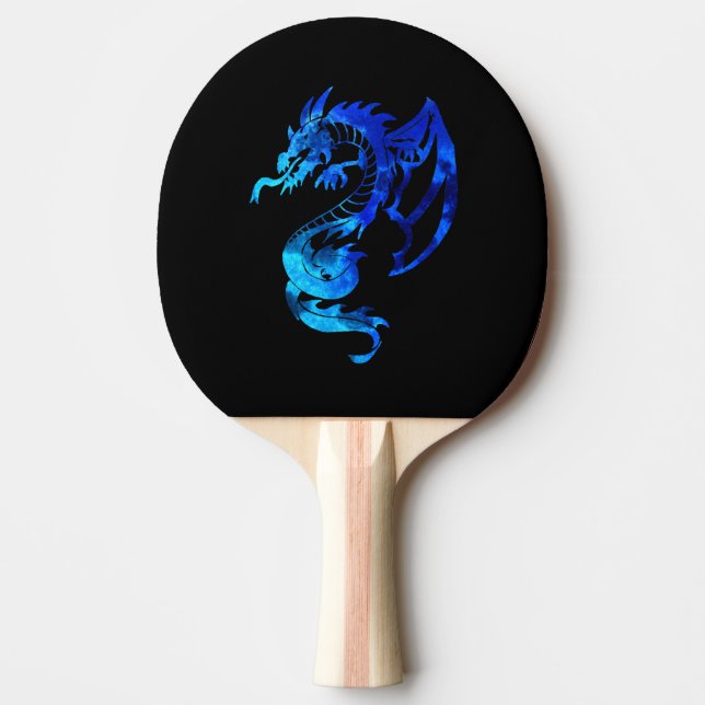 Raquete De Ping Pong Dragão de Gelo Azul (Frente)