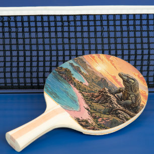 Raquete De Ping Pong Dragão de Komodo Rei da Ilha