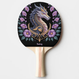 Raquete De Ping Pong Dragão Lavanda Ornamentado Personalizado