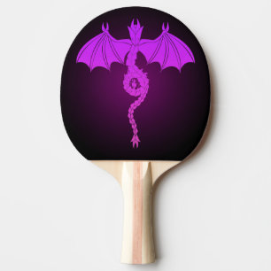 Raquete De Ping Pong Dragão Serpente Rosa