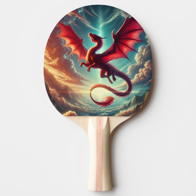 Raquete De Ping Pong Dragão Vermelho (Frente)