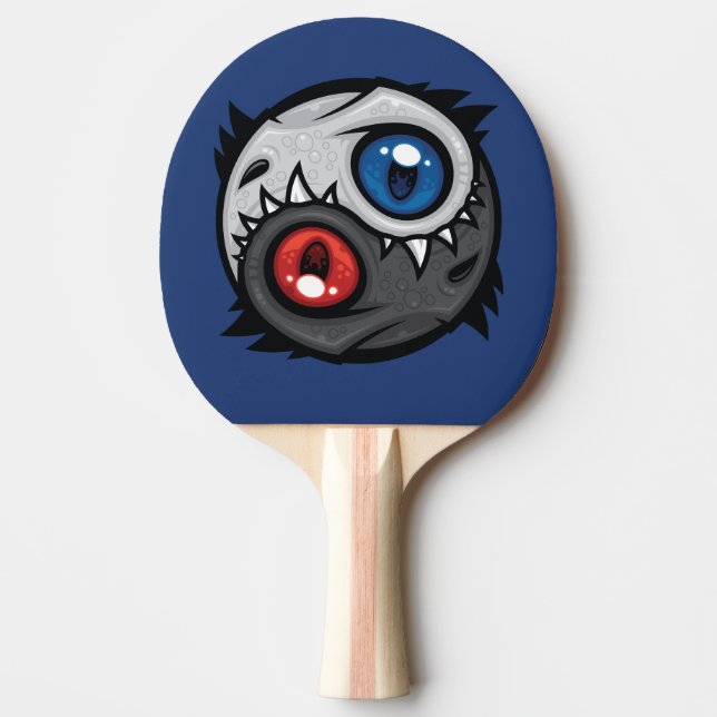 Raquete De Ping Pong Dragão Yin Yang do Bem e do Mal (Frente)