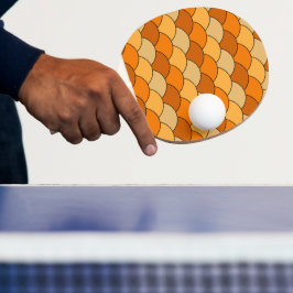 Raquete De Ping Pong Dragon Scales, Fans, Waves, Seigaiha, Orange