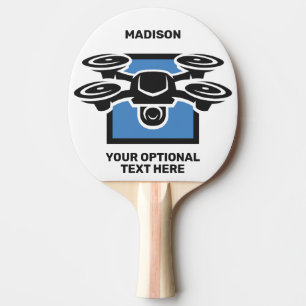 Raquete De Ping Pong Drone de Texto Personalizado