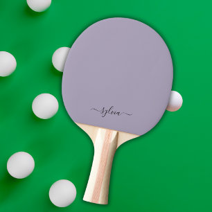 Raquete De Ping Pong Dusty Blush Lavanda Modern Girly Monographic Nome