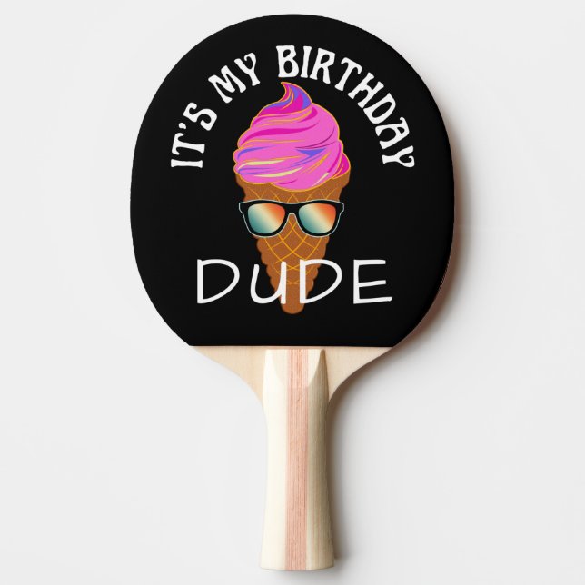 RAQUETE DE PING PONG É MEU ANIVERSÁRIO CARA (Frente)