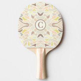 Raquete De Ping Pong É o padrão de Abstrato Geométrico de Ivory