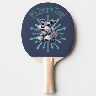 Raquete De Ping Pong É Zoomie Time Miniature Schnauzer