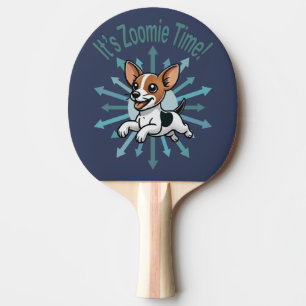Raquete De Ping Pong É Zoomie Time Rat Terrier