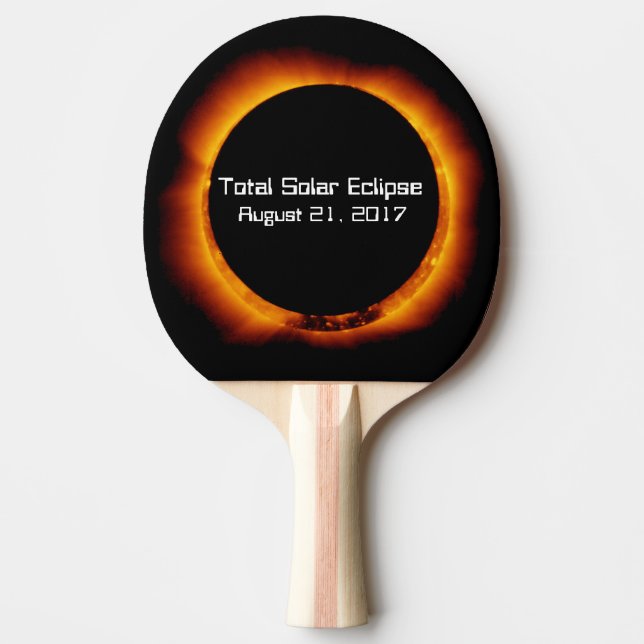 Raquete De Ping Pong Eclipse Solar Total 2017 (Frente)