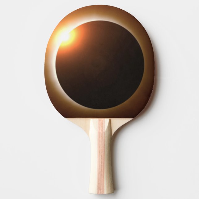 Raquete De Ping Pong Eclipse Solar Total do ouro (Frente)