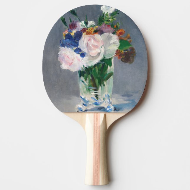 Raquete De Ping Pong Edouard Manet - Flores num Vaso Cristal (Frente)
