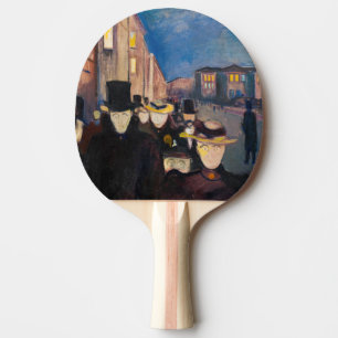 Raquete De Ping Pong Edvard Munch - Noite em Karl Johan Street