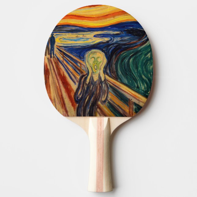Raquete De Ping Pong Edvard Munch - O Gritar 1910 (Frente)