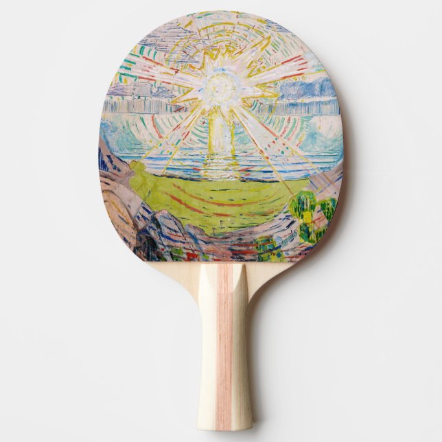 Raquete De Ping Pong Edvard Munch - O Sol 1910 (Frente)