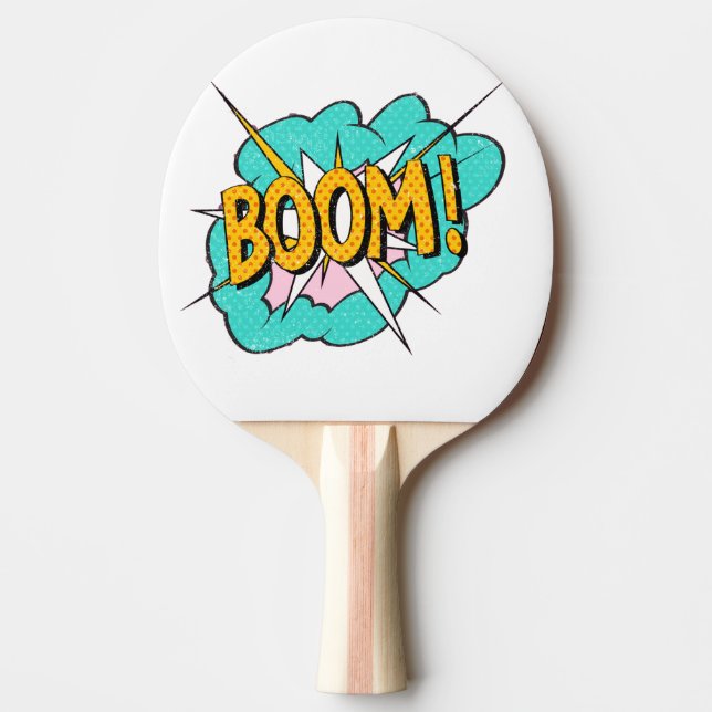 Raquete De Ping Pong Efeito Sólido Do Livro Em Quadrinhos: Boom! Bolha  (Frente)