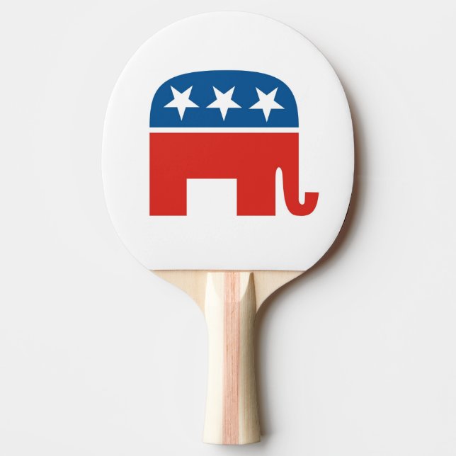 Raquete De Ping Pong elefante do partido republicano dos estados unidos (Frente)