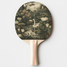 Raquete De Ping Pong Elegância Botânica - Cisne na Floresta