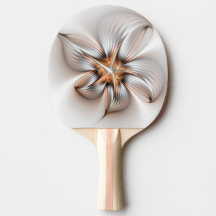 Raquete De Ping Pong Elegância Floral Moderna Abstrato de Arte Fractal