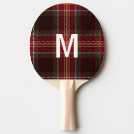 Raquete De Ping Pong Elegant green & red tartan plaid Personalized