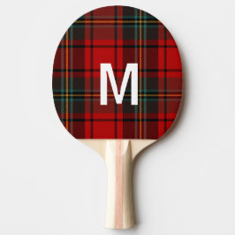 Raquete De Ping Pong Elegant green & red tartan plaid Personalized