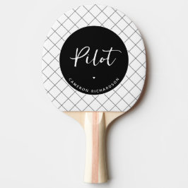 Raquete De Ping Pong Elegante de Graduação da Escola de Aviação Piloto