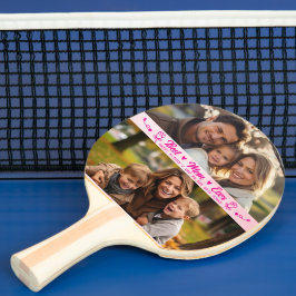 Raquete De Ping Pong Elegante Foto de Texto Dia das Mães Aquarela Rosa