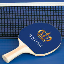 Elegante Royal Dourado Crown Name Blue