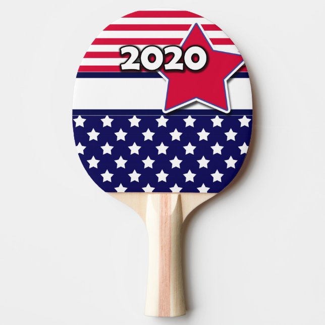Raquete De Ping Pong Eleições na América, 2020, eleições, personalizada (Frente)