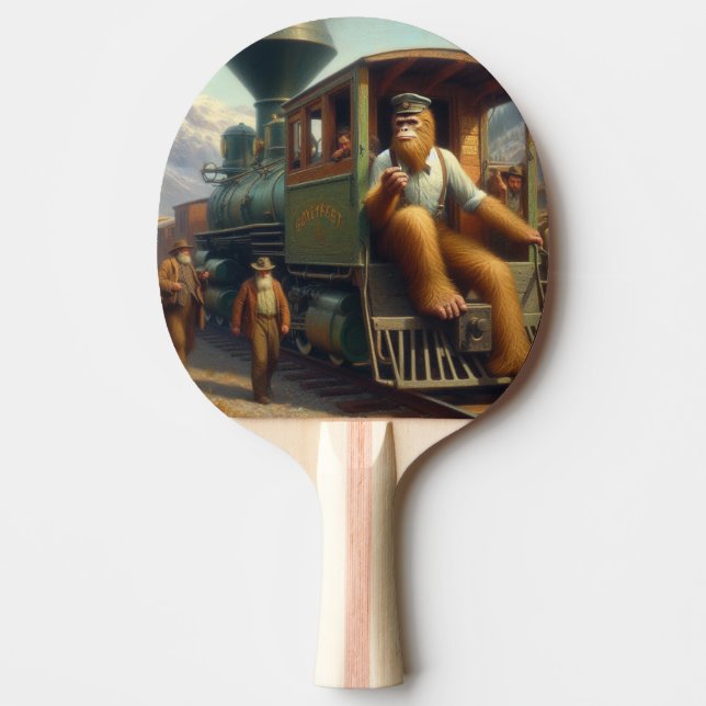Raquete De Ping Pong Engenheiro do comboio com pé-direito (Frente)