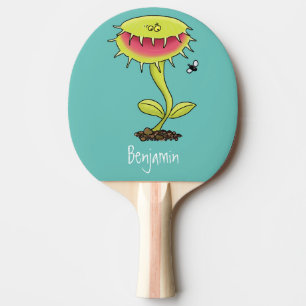 Raquete De Ping Pong Engraçado carnívoro Venus mosca cartoon