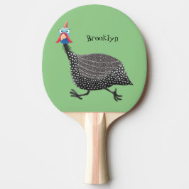 Raquete De Ping Pong Engraçado desenho animado de aves Guineafowl