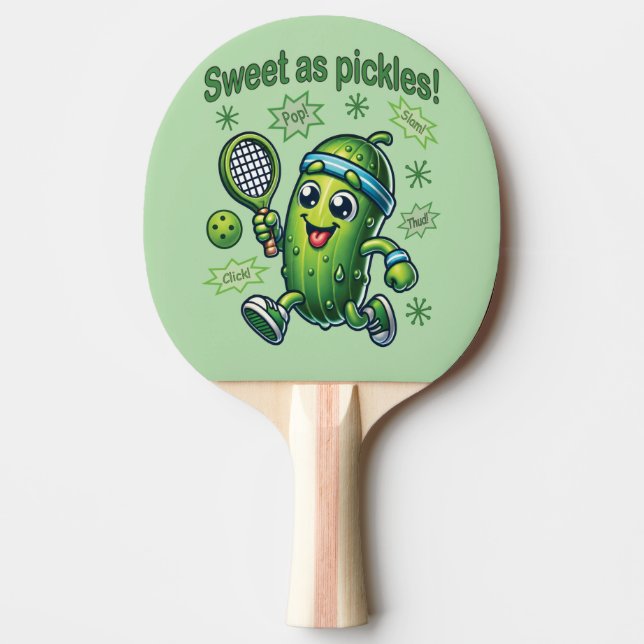Raquete De Ping Pong Engraçado doce como picles (Frente)