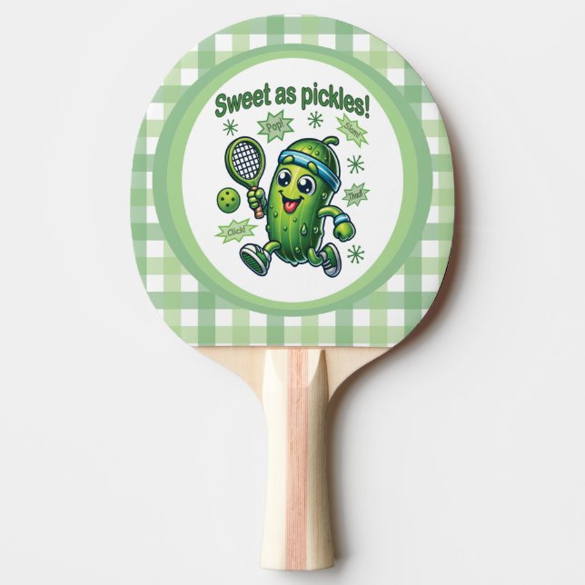 Raquete De Ping Pong Engraçado doce como picles (Frente)