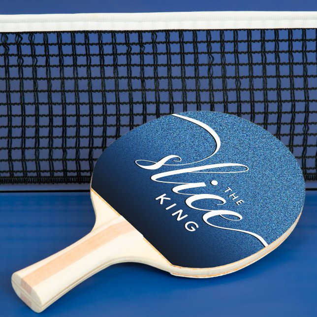 Raquete De Ping Pong Engraçado Esboço Da Fatia Rei Azul (Insitu)