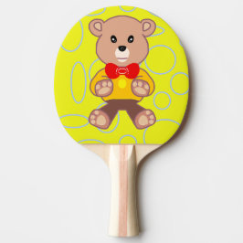 Raquete De Ping Pong Engraçado Pong Pong Ping, Urso de Bowtie Cute Cute